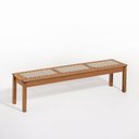 Ver imagem 1 de Banco em Madeira 180x37cm Linha Traço Bege/Stain Jatobá/Areia