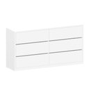 Ver imagem 2 de Cômoda para Quarto com 6 Gavetas 180 Cm 100% Mdf Casa Lar Cor:branco