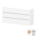 Ver imagem 3 de Cômoda para Quarto com 6 Gavetas 180 Cm 100% Mdf Casa Lar Cor:branco