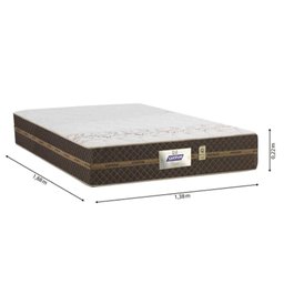 Cama Box Casal Colchão Molas Flora Gazin + Box Sintético 52x138x188 Cor:Marrom - 7