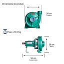 Ver imagem 2 de Bomba Monoestágio Mancalizada Ths-18 (5,0 Cv) Thebe Rotor 147cm Selo/Anel Viton Ebara