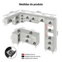 Ver imagem 3 de Armário de Cozinha Completa de Canto 465 Cm Preto Nice Madesa 09