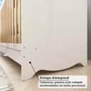 Ver mais imagens de Quarto de Bebê Guarda-Roupas 3 Portas Janeladas e Berço Minicama 100% MDF Gael Espresso Móveis Branco/Brilho/Amêndoa