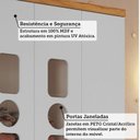 Ver imagem 7 de Quarto de Bebê Guarda-Roupas 3 Portas Janeladas e Berço Minicama 100% MDF Gael Espresso Móveis Branco/Brilho/Amêndoa