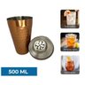 KIT BARTENDER ROSE GOLD COQUETELEIRA AGITADOR BALDE GELO PEGADOR COBRE 6 PEÇAS INOX COMPLETO - 4