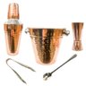KIT BARTENDER ROSE GOLD COQUETELEIRA AGITADOR BALDE GELO PEGADOR COBRE 6 PEÇAS INOX COMPLETO - 2