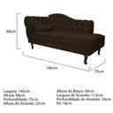 Ver imagem 5 de Diva Recamier Diana 140cm Lado Direito Corano - ADJ Decor - Marrom