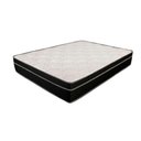Ver imagem 1 de Cama Box Baú Viúva 128 Tecido Branco com Colchão Paris de Molas Preto 26x128x188