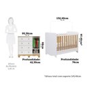 Ver imagem 3 de Quarto de Bebê com Cômoda 1 Porta Janelada 4 Gavetas e Berço Minicama 100% MDF Gael Espresso Móveis Branco/Brilho/Amêndoa