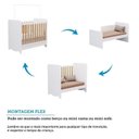 Ver imagem 5 de Quarto de Bebê com Cômoda 1 Porta Janelada 4 Gavetas e Berço Minicama 100% MDF Gael Espresso Móveis Branco/Brilho/Amêndoa