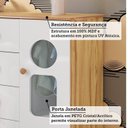 Ver imagem 7 de Quarto de Bebê com Cômoda 1 Porta Janelada 4 Gavetas e Berço Minicama 100% MDF Gael Espresso Móveis Branco/Brilho/Amêndoa