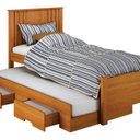 Ver imagem 2 de Cama Solteiro Milano com Auxiliar, para Colchão no Tamanho 88x138 cm Marrom/Cinamomo