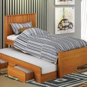 Ver imagem 1 de Cama Solteiro Milano com Auxiliar, para Colchão no Tamanho 88x138 cm Marrom/Cinamomo
