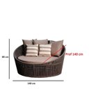Ver imagem 3 de Chaise Redondo 140cm em Corda Náutica Alumínio e 5 Almofadas Marrom