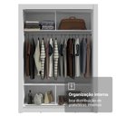 Ver imagem 5 de Conjunto Quarto Solteiro com Guarda-Roupa 2 Portas e Cômoda Branco Madesa