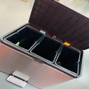 Ver imagem 5 de Lixeira Tripla para Coleta Seletiva em Inox, 30 Litros, Gigante, 3 Cestos de Lixo, Ideal para Cozinh