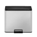 Ver imagem 1 de Lixeira Tripla para Coleta Seletiva em Inox, 30 Litros, Gigante, 3 Cestos de Lixo, Ideal para Cozinh