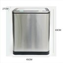 Ver imagem 7 de Lixeira Tripla para Coleta Seletiva em Inox, 30 Litros, Gigante, 3 Cestos de Lixo, Ideal para Cozinh