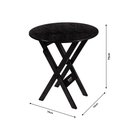 Ver imagem 2 de Mesa Redonda 70cm Dobrável em Madeira Maciçapara Bar e Restaurante - Preto