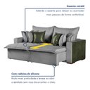 Ver imagem 7 de Sofá Retrátil 2 Lugares 220cm Siena Linho 