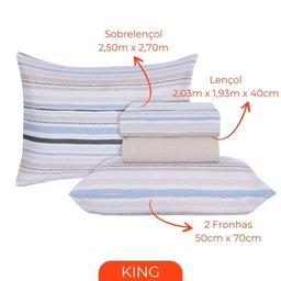 Jogo de Cama King Duplo 4 Peças Sultan Sonhare Bronze Cancun - 3