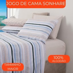 Jogo de Cama King Duplo 4 Peças Sultan Sonhare Bronze Cancun - 4