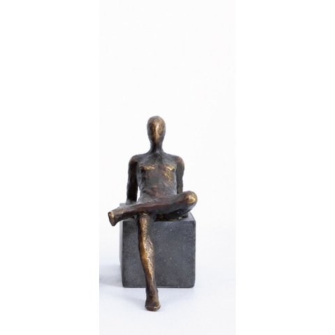 Figura Decorativa em Resina Bronze 19cm Ss0231 Btc