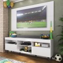 Ver imagem 1 de Rack c/ Painel TV 65" Retrô Holanda Multimóveis BR3133 Branco/Preto