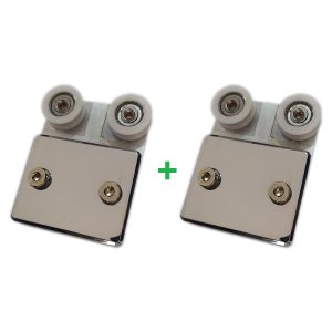Kit 2 roldanas dupla 1126 D tipo carrinho para vidro temperado - Blindex