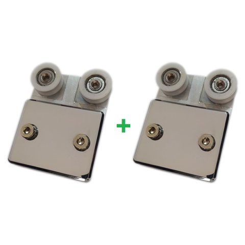 Kit 2 roldanas dupla 1126 D tipo carrinho para vidro temperado - Blindex