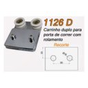 Ver imagem 4 de Kit 2 roldanas dupla 1126 D tipo carrinho para vidro temperado - Blindex