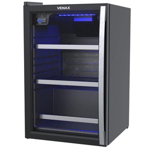 Cervejeira Venax Blue Light 100 Litros Porta Invertida Preto Fosco 220v 19920