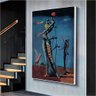 Quadro Decorativo Salvador Dali A Girafa Em Chamas:60x40 cm/BRANCA - 7