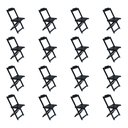 Ver imagem 4 de Kit 4 Conjuntos De Mesa Com 4 Cadeiras De Madeira Dobravel 120X70 Preto - Preto