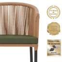 Ver imagem 3 de 6 Cadeiras de Jantar Área Noronha Preta E13 Trama Original Terra Cota