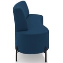 Ver imagem 7 de Sofá Chaise 2 Lugares Sala Living 135cm Pés Industrial Cayman K01 Veludo Azul Marinho - Lyam Decor