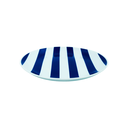 Ver imagem 2 de Prato Sobremesa de Porcelana Listras Azul - Casa Toco