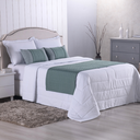 Ver imagem 3 de Peseira de Cama Queen - Kit 5 Pçs com Almofadas Cheias: Verde