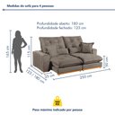 Ver imagem 4 de Sofá Retrátil e Reclinável 3 Lugares 250cm Kioto