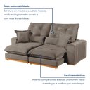 Ver imagem 7 de Sofá Retrátil e Reclinável 3 Lugares 250cm Kioto