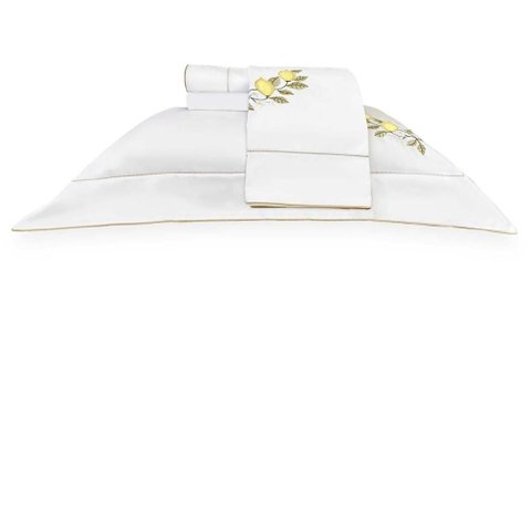 Jogo de Cama Queen 300 Fios Citrus - Marken Fassi Branco/bege