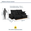 Ver imagem 4 de Sofá Retrátil e Reclinável 3 Lugares 250cm Kioto