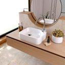 Ver imagem 5 de Cuba Pia para Banheiro Retangular 36cm Jasmin C08 Branco - Mpozenato