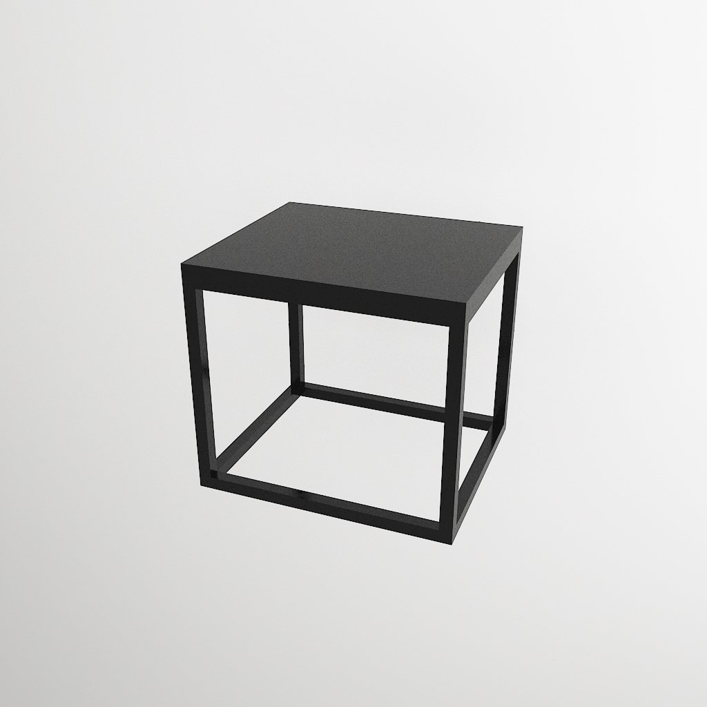 Mesa de Apoio Pequena Madeira e Metal 405 X 350 X 365mm - Preto - Mesa de Apoio, Mesa Auxiliar, Mesa