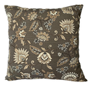 Ver imagem 2 de Kit 4 Capa de Almofada Jacquard Floral Marrom Cinza Impermeável 45CMX45CM