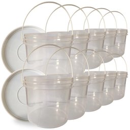 Balde para Alimento 2.2 Litros com Tampa 10 Pçs - 1