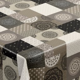 Toalha Mesa Flanelada Pvc Impermeável Tibete 1,40 X 1,40 - 1