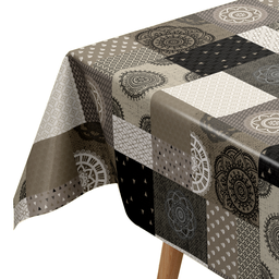 Toalha Mesa Flanelada Pvc Impermeável Tibete 1,40 X 1,40 - 4