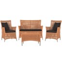 Ver imagem 1 de Jogo Sofá e 2 Poltronas e Mesa Igapó Fendi E9 Trama Original Terra Cota