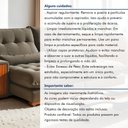Ver imagem 7 de Sofá Retrátil e Reclinável 3 Lugares Veludo Ripado Santorini 210cm Bege